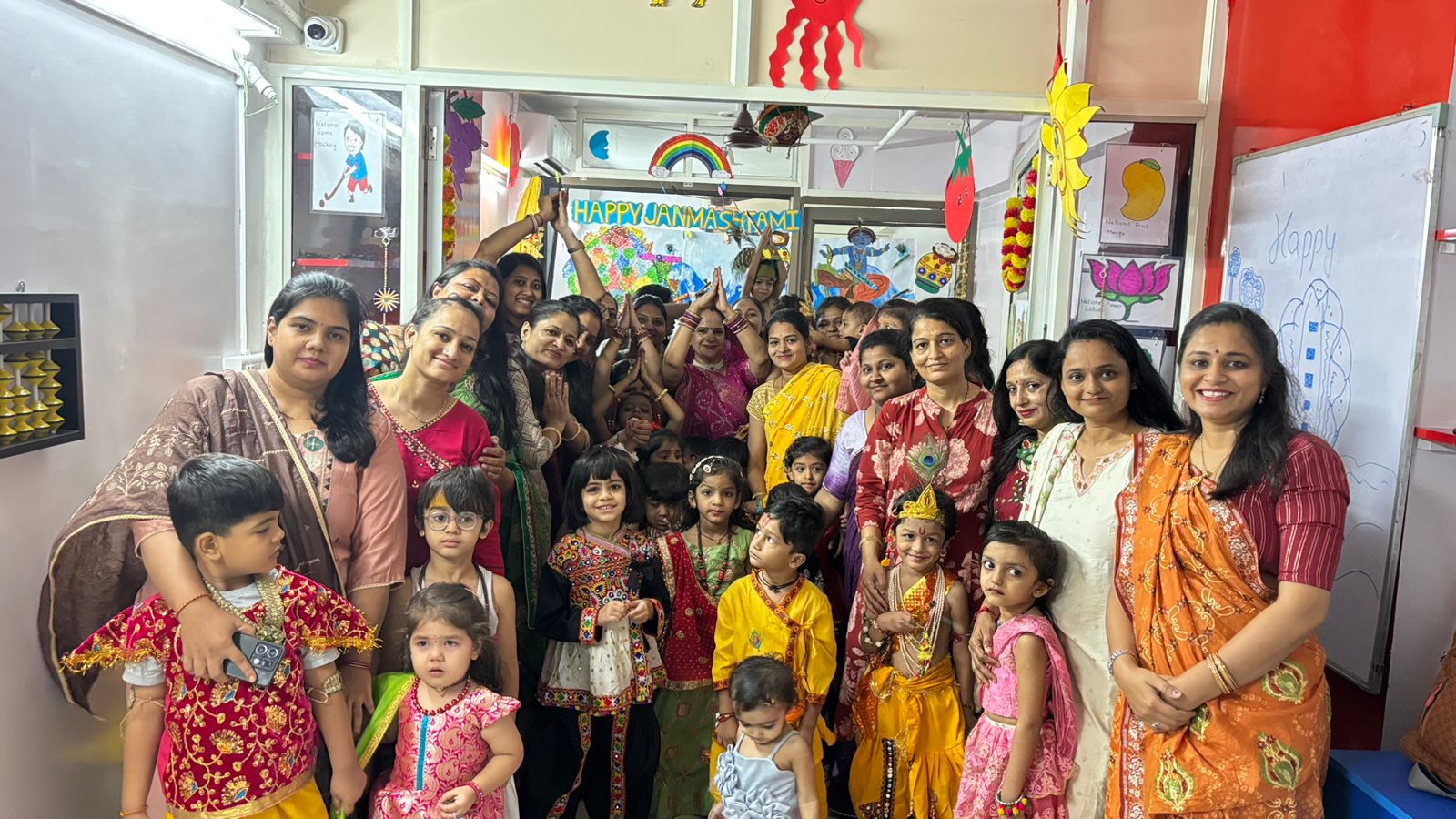 Janmashtami celebration with children and teachers